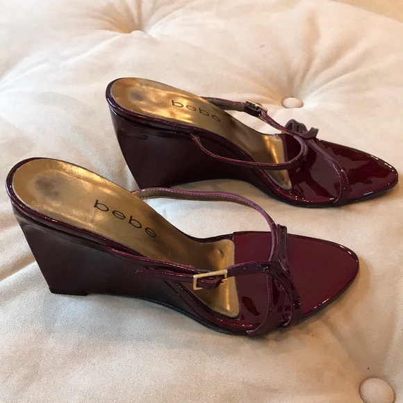 bebe Sexy Wedge Sandals Sz 6 - Picture 2 of 5